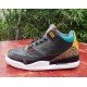 AIR JORDAN 3 black red yellow yellow crocodile pattern