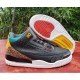 AIR JORDAN 3 black red yellow yellow crocodile pattern