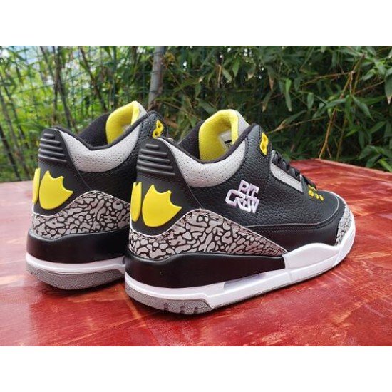 AIR JORDAN 3 black gray yellow