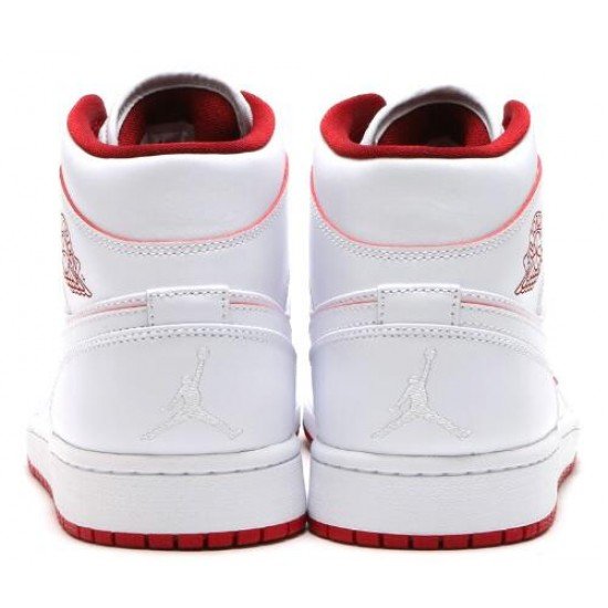 Air Jordan 1 Mid AJ1 Mid white and red 554724-103