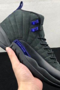 Air Jordan 12 Black Purple Carbon Fiber