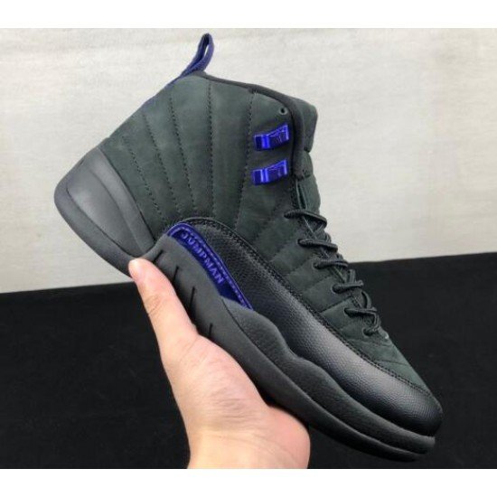 Air Jordan 12 Black Purple Carbon Fiber