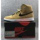 Air Jordan 1 Wheat Black Hook Full-layer cowhide