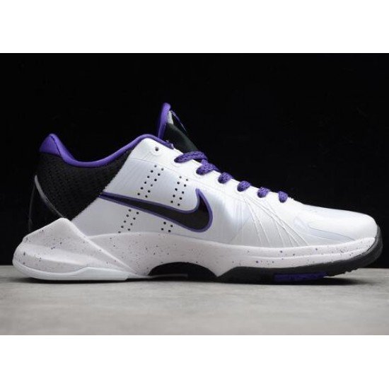 Kobe 5 white black purple