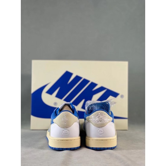 AJ1 white blue gray