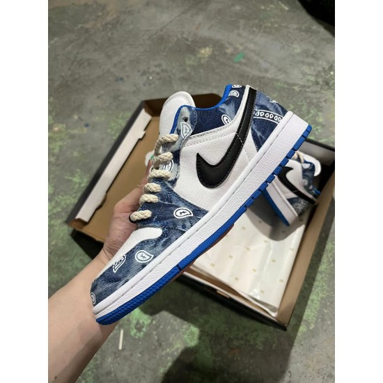 Air Jordan 1 Low (GS)"Washed Denim" White Blue