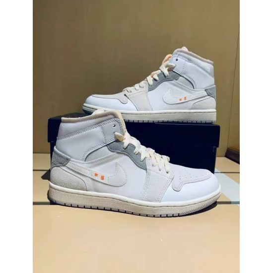 Air Jordan 1 Mid SE Craft White and Phantoma