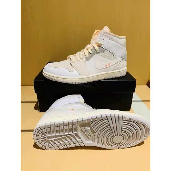 Air Jordan 1 Mid SE Craft White and Phantoma