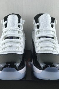 Air Jordan 11 High Top Black and White Buckle