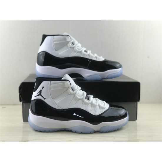 Air Jordan 11 High Top Black and White Buckle