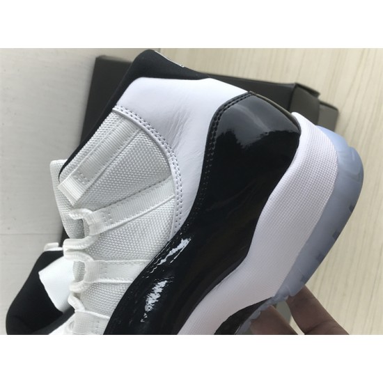 Air Jordan 11 High Top Black and White Buckle