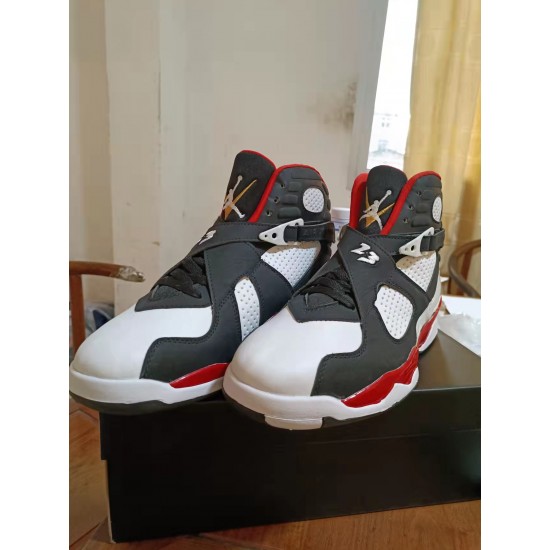 AJ8 black and white red