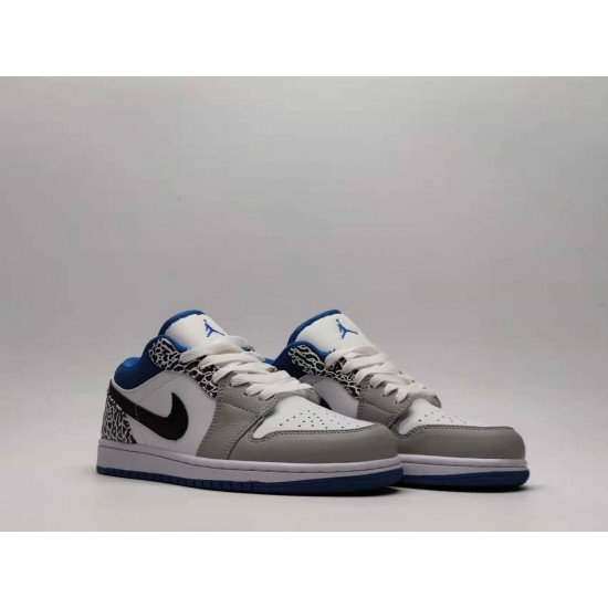 Air Jordan1 D white and blue crack