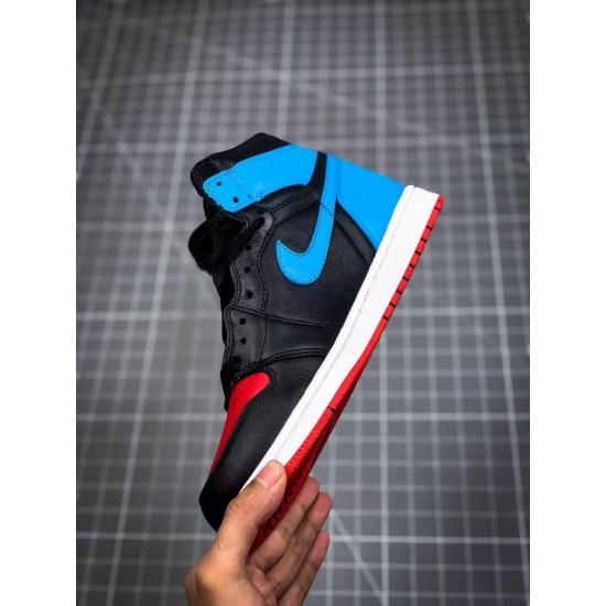 AJ1 black blue red