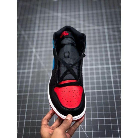 AJ1 black blue red