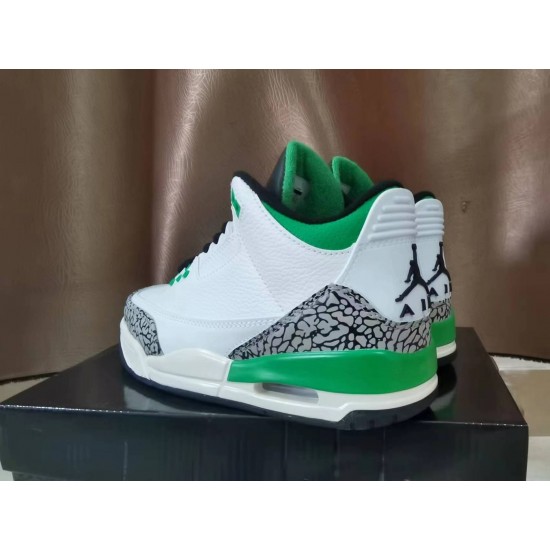 Air Jordan 3 in white and green.